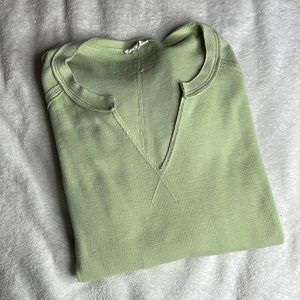 Sage green oversized Henley